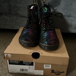 Girls Rainbow Snake Skin Dr.Martens